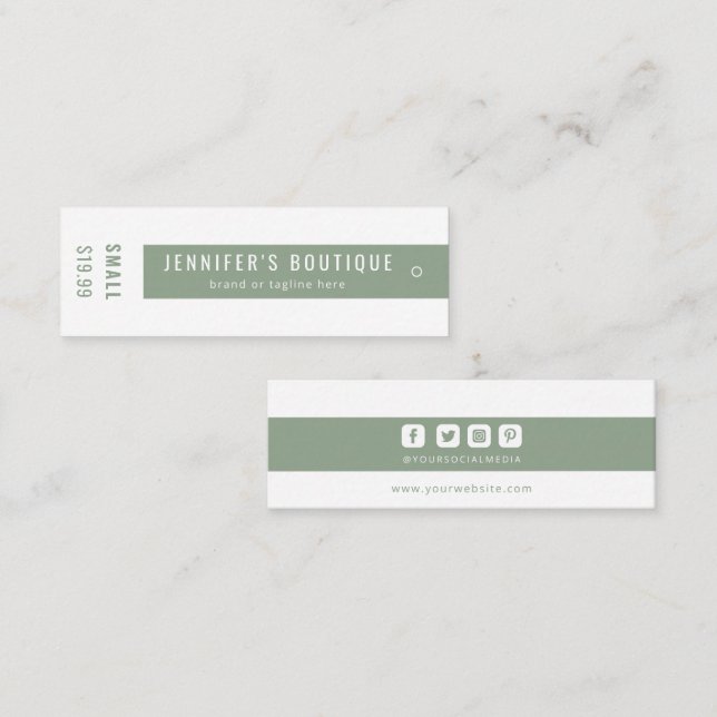 Märkre för Pris Märkre för Grönt för mindre företa (Fram/baksida)