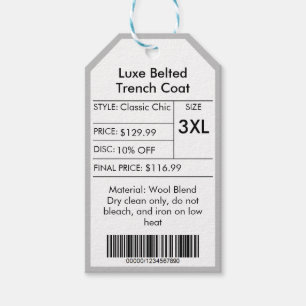 Märkre för Pris rabatt för anpassade skenmärkning Presentetikett