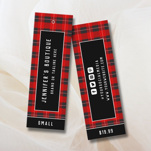 Märkre för Prisa Märkrn Small Business Red Tartan (Skapare uppladdad)