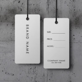 Märkre för Prist kort med enkel vit Visning