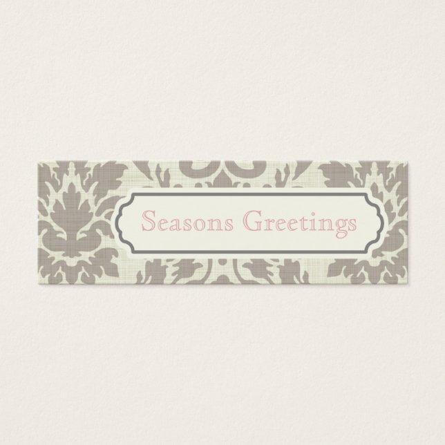 Märkre för rå skugga, profilkort litet visitkort (Framsidan)