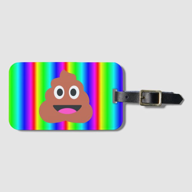 märkre för rainboskopa emoji-resväska bagagebricka (Framsida horisontal)