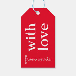 Märkre för Red Anpassningsbar Gift Presentetikett