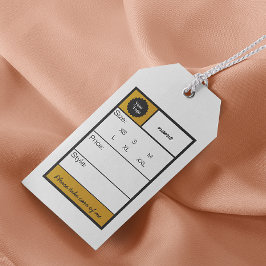 Märkre för rektangulär Gräns-skriptcalligrafi, hän Presentetikett