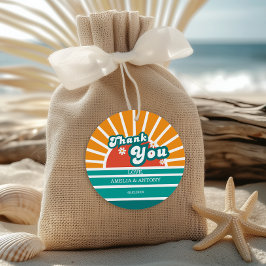 Märkre för Retro Baby Shower-Tack Gåvor Etiketter