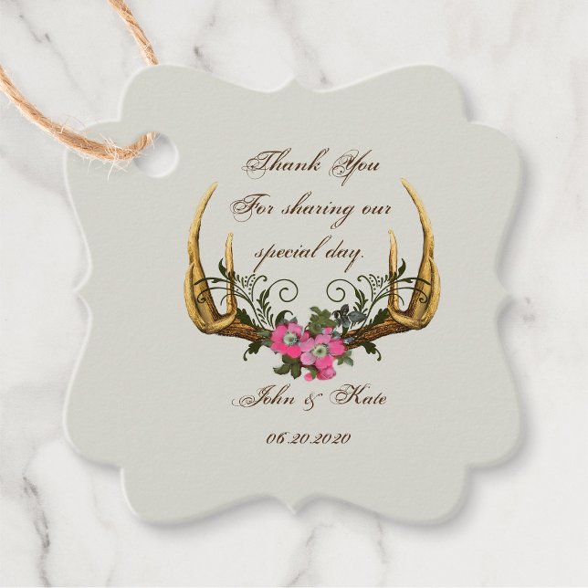 Märkre för Ro och Rosa Tack Gåvor Etiketter (Skapare uppladdad)