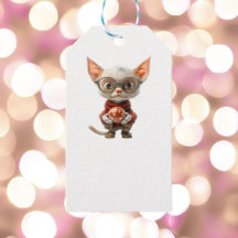 Märkre för rödhanterade julklappar Vita gåva