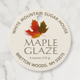 Märkre för rökfri kapsel Maple Syrup-produktetiket Gåvor Etiketter