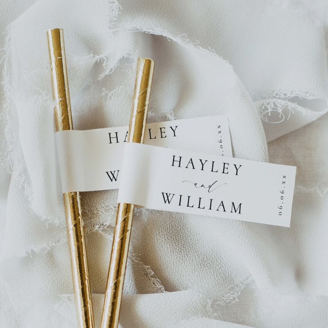 Märkre för rökning av Ellesmere Minimalist Straw F Etikettband (Wedding Minimalist Wedding Straw Flags)