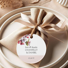 Märkre för Rosa av körsbärsbäddsystem och Blommar  Gåvor Etiketter