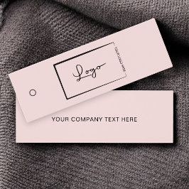 Märkre för rosa Business Logotyp Label hängning Litet Visitkort