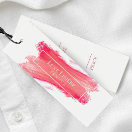 Märkre för rosa för penseldrag med läppstift litet visitkort