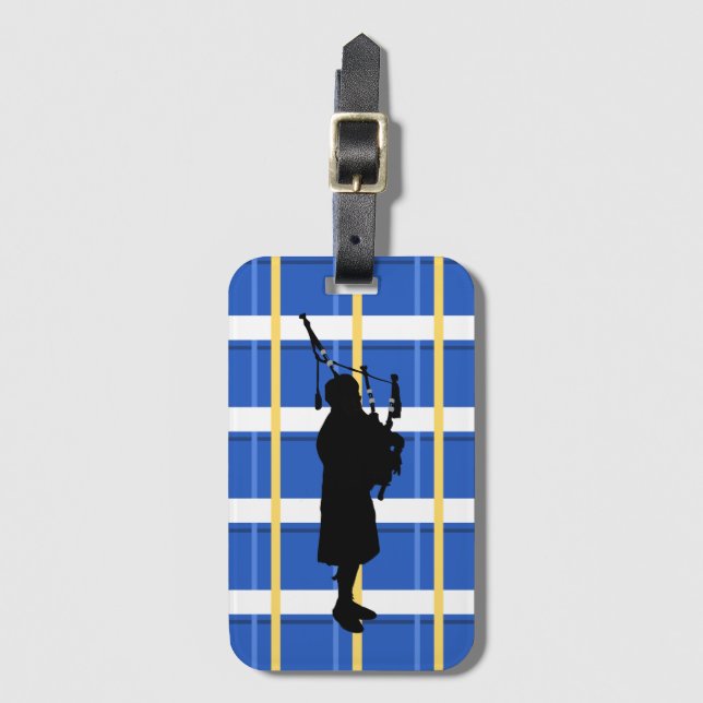 Märkre för säckpipeblåsareTartanbagage Bagagebricka (Framsida vertikal)