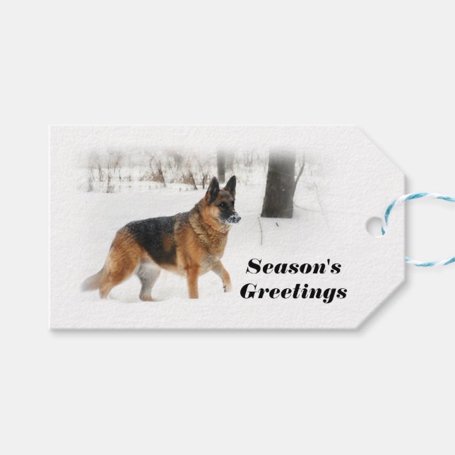 Märkre för Shepherd Helgdag Gift Presentetikett (Framsidan (Horisontell))