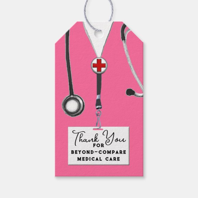 Märkre för sjukavskrivning presentetikett (Framsidan)