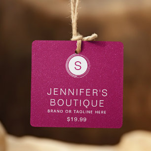 Märkre för små företag i Shock rosa Glitter