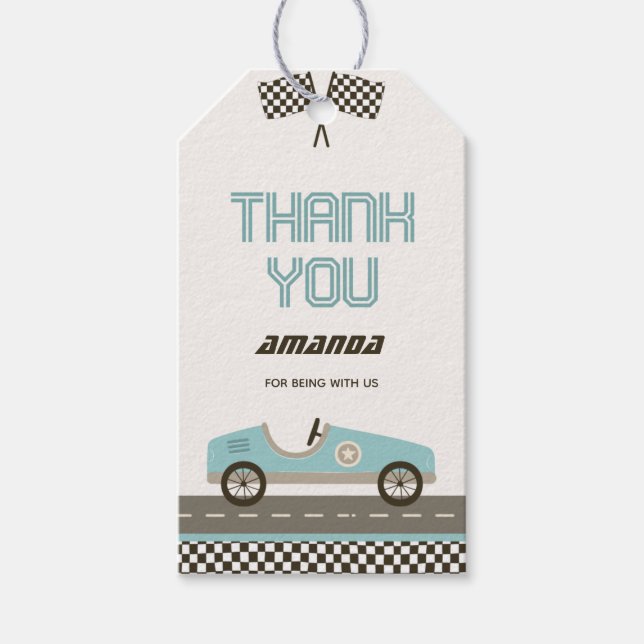 Märkre för snabbbilsskjut Tack för tävla Presentetikett (Framsidan)