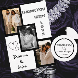 Märkre för snyggt, svartvit bröllop gåvor etiketter