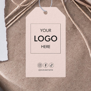 Märkre för Social Media Professionell Gift-logotyp Presentetikett