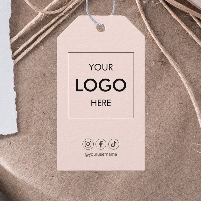 Märkre för Social Media Professionell Gift-logotyp Presentetikett (Skapare uppladdad)
