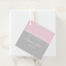 Märkre för sockerRosa Grått Tack-bröllopsförmån