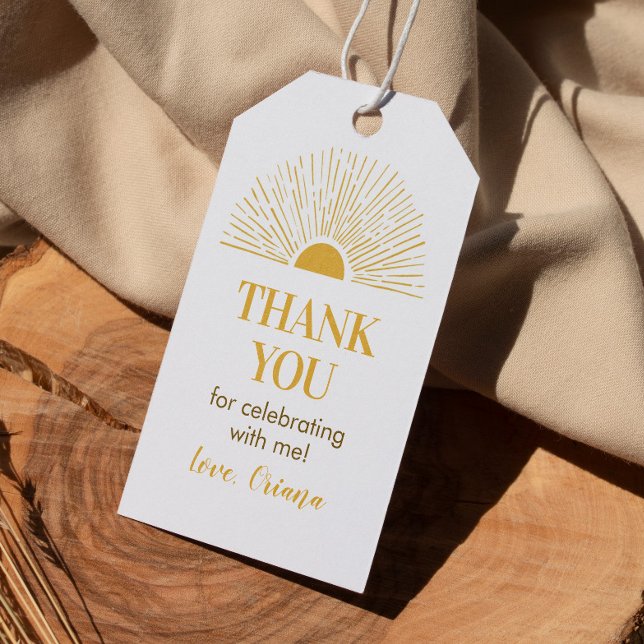 Märkre för solskensFödelsedagsfest Presentetikett (Skapare uppladdad)