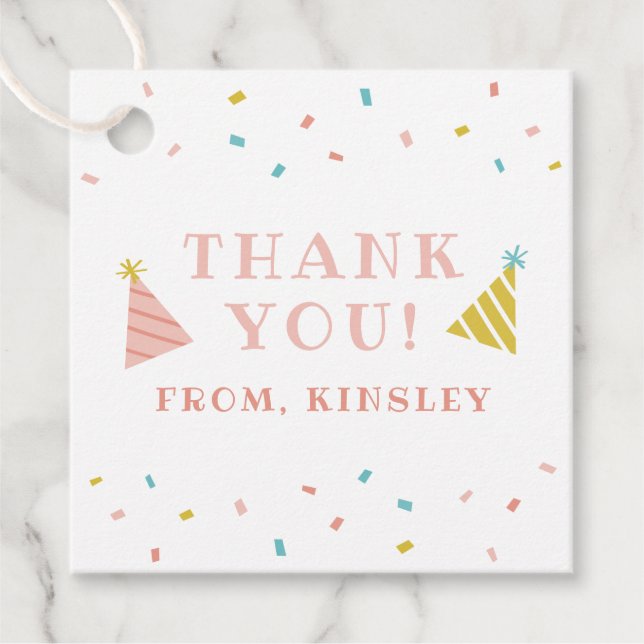 Märkre för Sprinkles barns födelsedag-fest Gåvor Etiketter (Framsida)