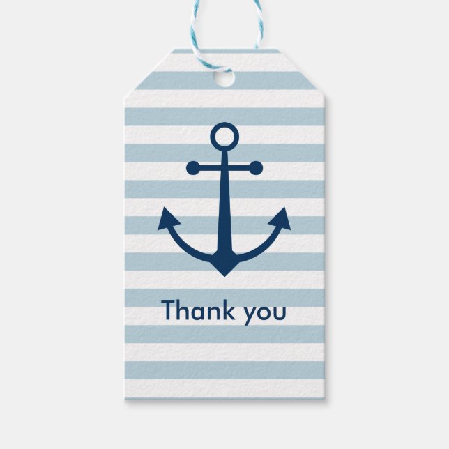 Märkre för strimlade ankarpresenter presentetikett (Framsidan)
