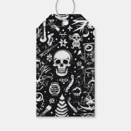 Märkre för svartvit skal presentetikett