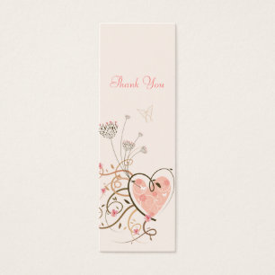 Märkre för Sweet Heart & Butterfly Swirls bröllops Litet Visitkort