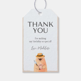 Märkre för Tack av Campingbjörn, babyskor Presentetikett