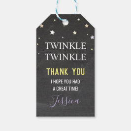 Märkre för Tack av födelsedagsfest, dubbelblinka Presentetikett