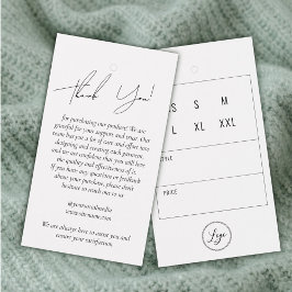 Märkre för Tack av företagskläder med Logotyp Visitkort