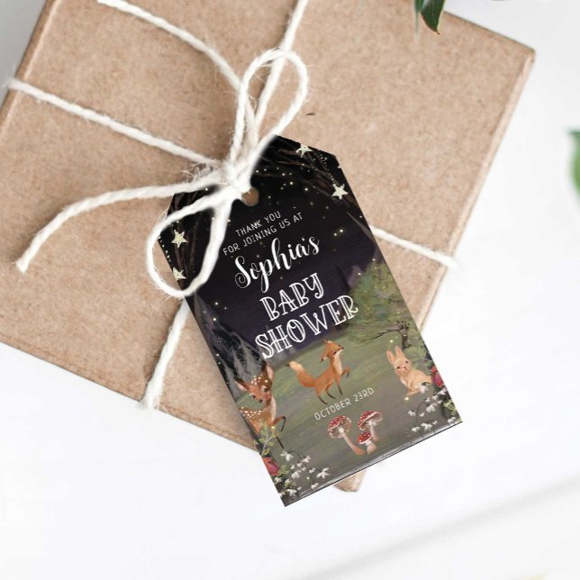 Märkre för Tack av skuvött skogsland, babykläder Presentetikett (Skapare uppladdad)