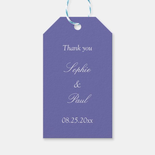 Märkre för Tack Gift-förmånen Lavender Wedding Presentetikett (Framsidan)