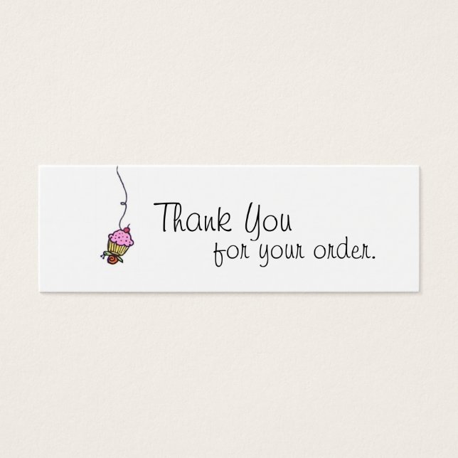 Märkre för Tacken muffinsar Litet Visitkort (Framsidan)