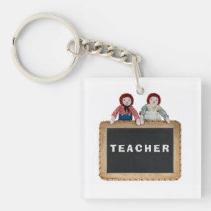 MÄRKRE för TEACHER-nyckelkedjan Raggedy Ann Andy-p