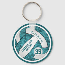märkre för tealvita flickors volleyball keychain b