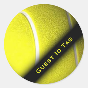 Märkre för Tennis Guest ID Stickers Runt Klistermärke