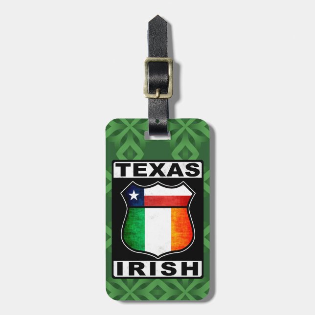 Märkre för Texas irländsk amerikanbagage Bagagebricka (Vertikal Framsida)