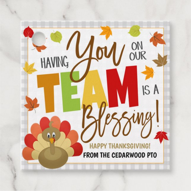 Märkre för thanksgivingens avskrivning gåvor etiketter (Framsida)