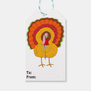 Märkre för thanksgivingTurkiet gåva Presentetikett