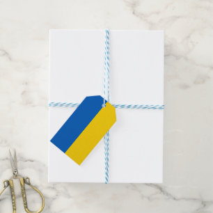 Märkre för ukrainska Flagga (Ukraina) Presentetikett
