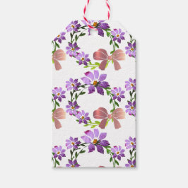 Märkre för utandning av blommigt presentetikett