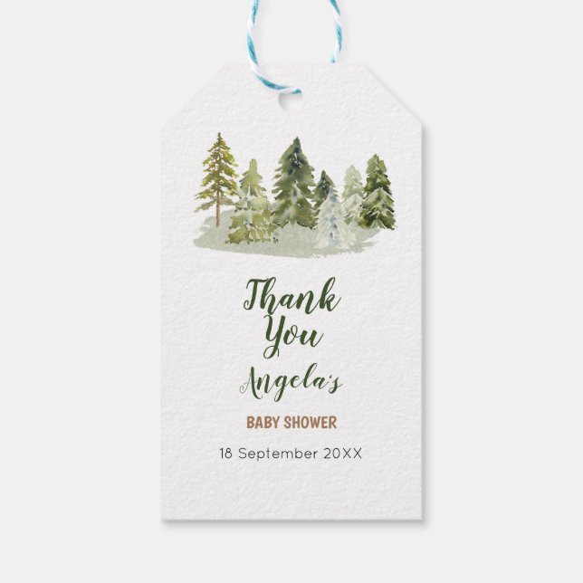 Märkre för utomhusvattenfärgsfärgad Camper Tack Mä Presentetikett (Baksidan)