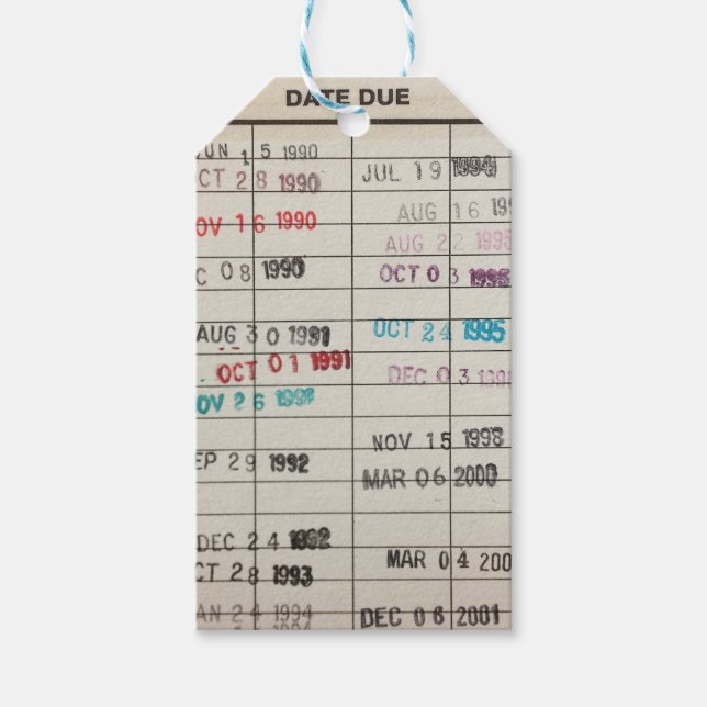 Märkre för utskrivbara Bibliotek-kort Presentetikett (Framsidan)