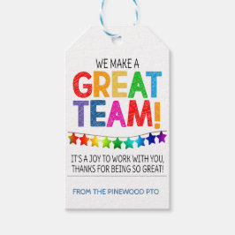 Märkre för utvärderingsgåva presentetikett