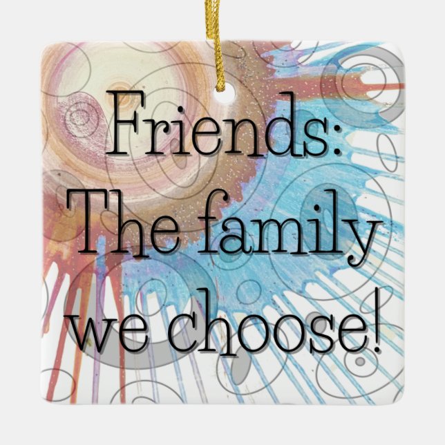 Märkre för valt familjetorgrafik / julgransprydnad keramik (Framsida)