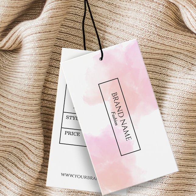 Märkre för vattenfärg Modern svart linje Visitkort (Skapare uppladdad)