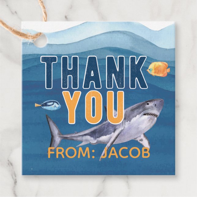 Märkre för vattenfärgsdelning, Tack Gåvor Etiketter (Framsida)